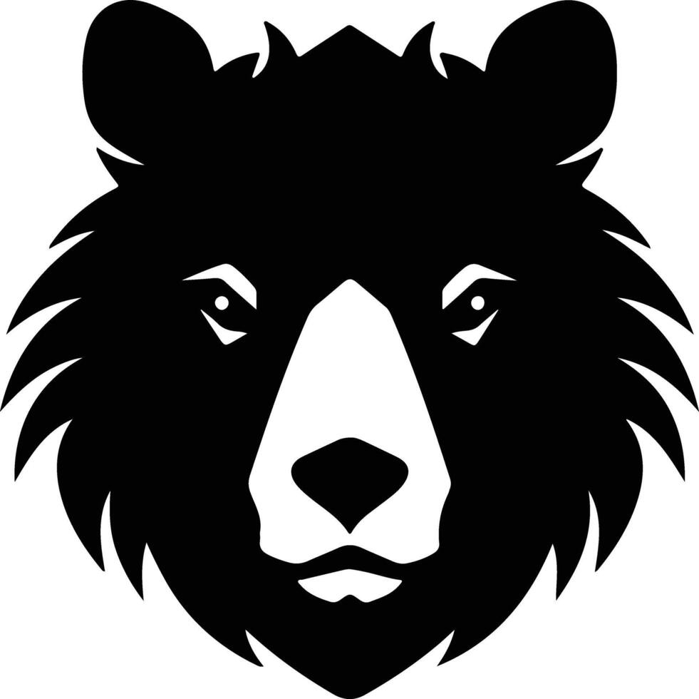 heartwarming Black silhouette of wombat head vector