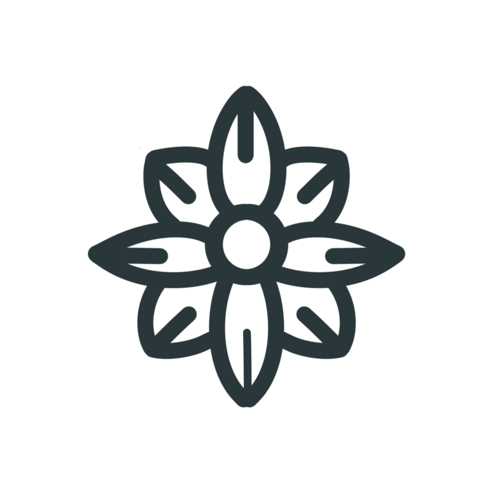 Simple flower line png