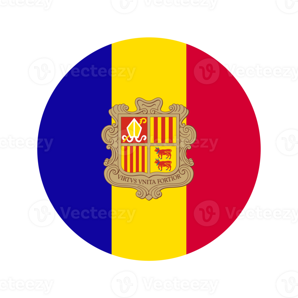 Andorra flag simple illustration for independence day or election png