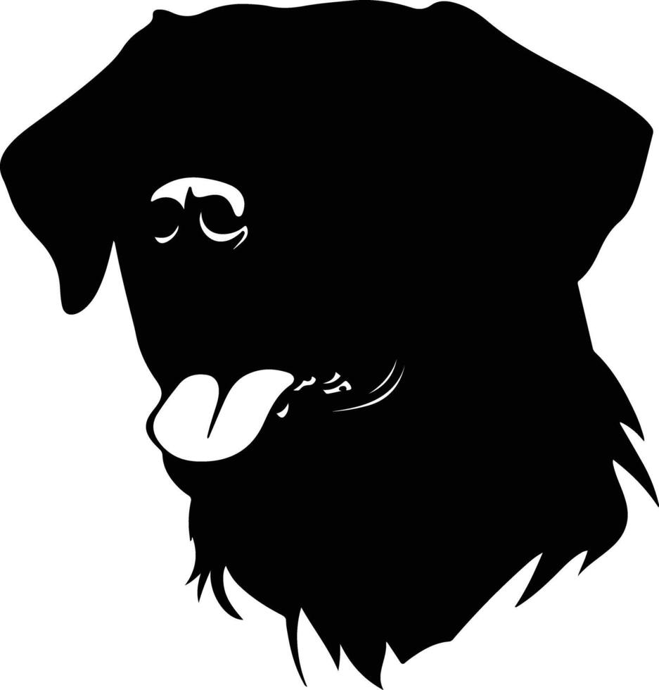 precious Black silhouette of rottweiler head vector