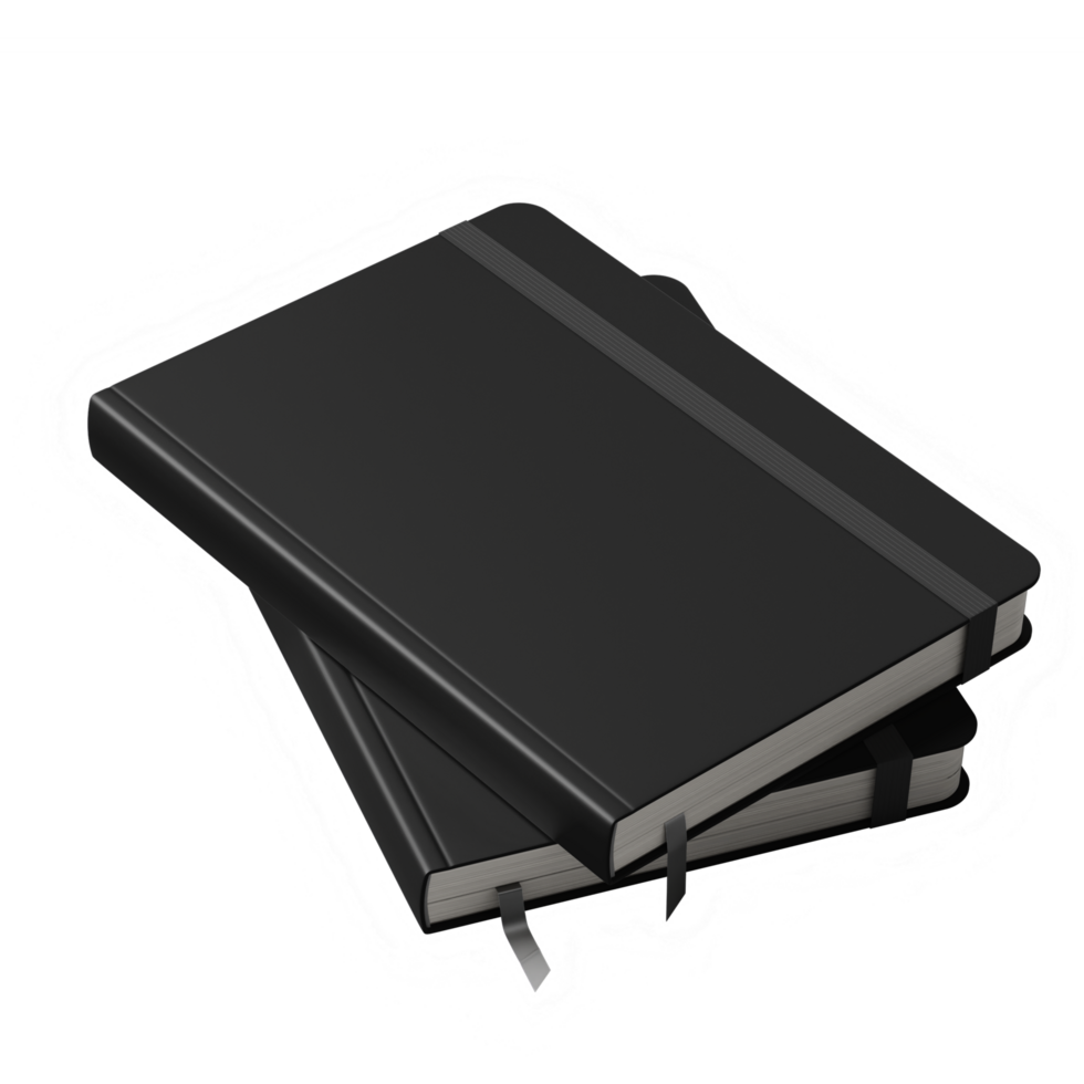 Black hardcover book mockup. png