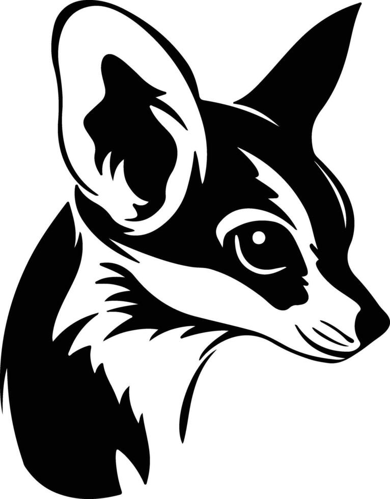 enchanting Black silhouette of sugar glider head vector