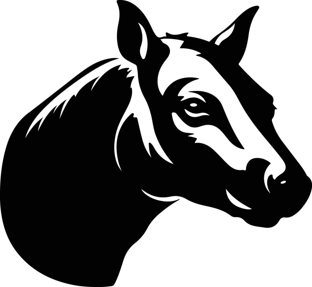 captivating Black silhouette of tapir head vector