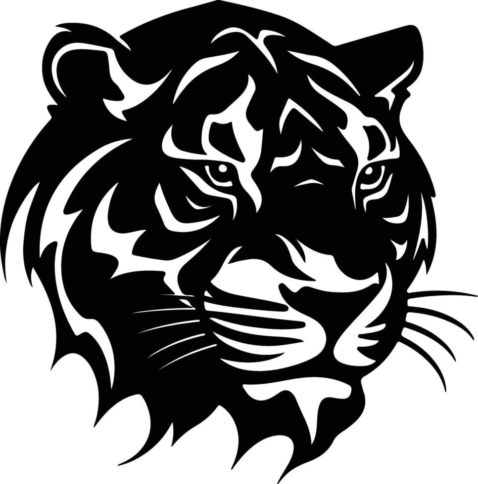 enchanting Black silhouette of Smilodon head vector