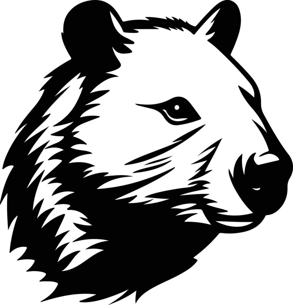 graceful Black silhouette of wombat head vector