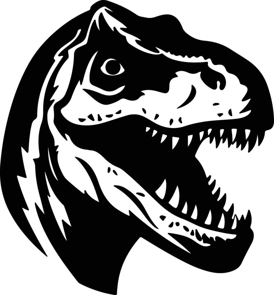 adorable Black silhouette of Xiaosaurus head vector