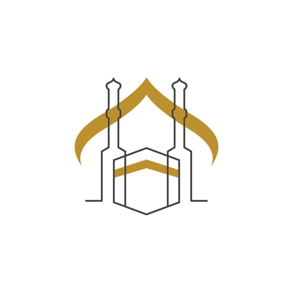 template kaaba icon vector