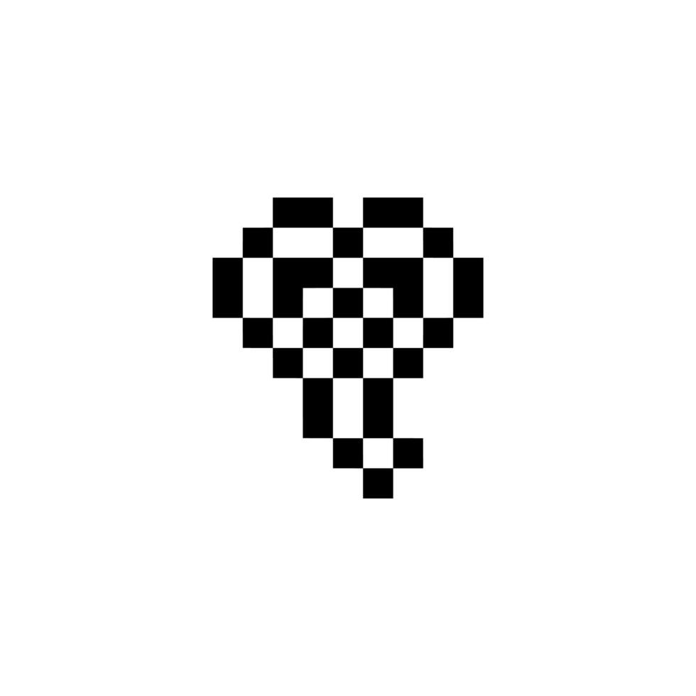 love leaf pixel art vector