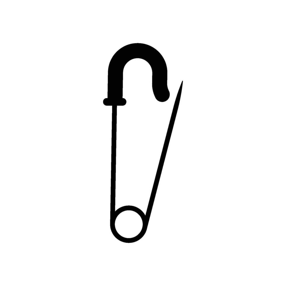 safety pin icon simple vector