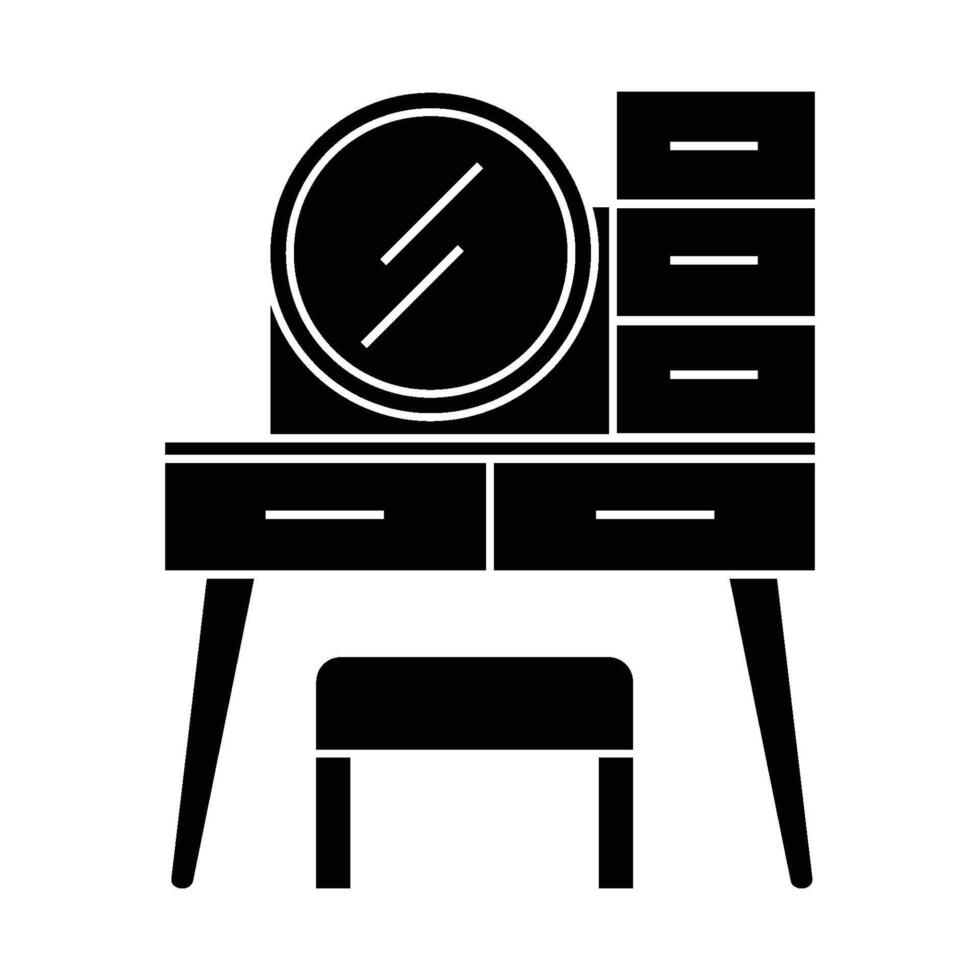 dressing table icon illustration vector