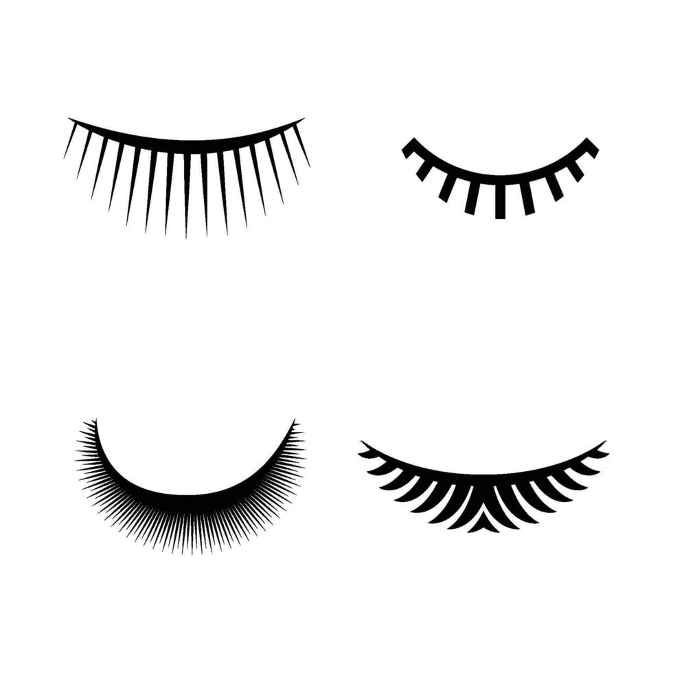 eyelash icon simple vector