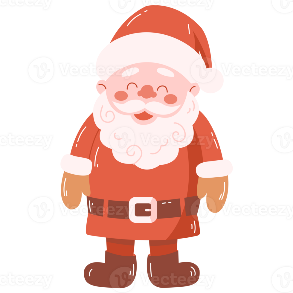 Cheerful Cartoon Santa Claus Illustration png