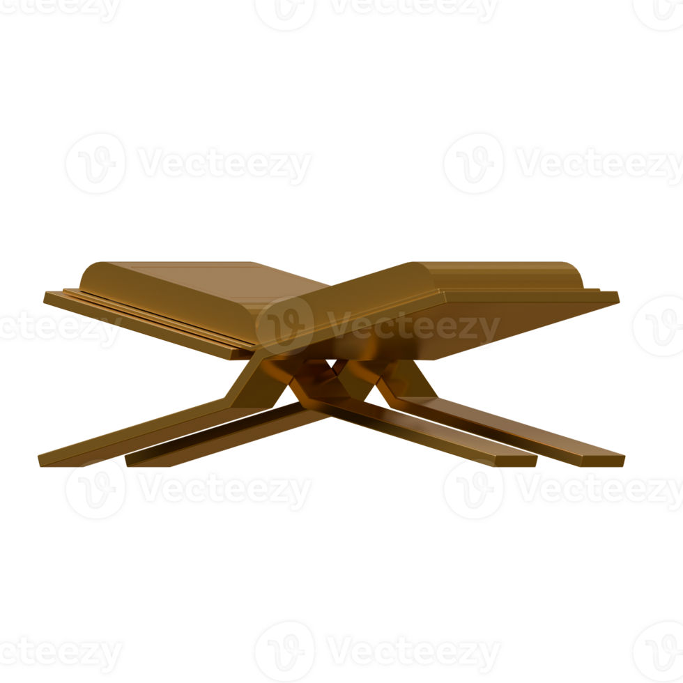 Quran 3D Render Design Element Side View png