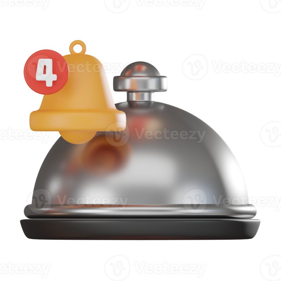 3D render, Food Delivery Notification for App Designs, Icon Illustration png