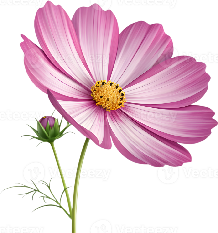 Beautiful Cosmos flower icon for logo and branding. . png