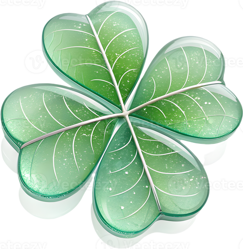 Stylish Four-leaf clover icon for marketing and branding. . png
