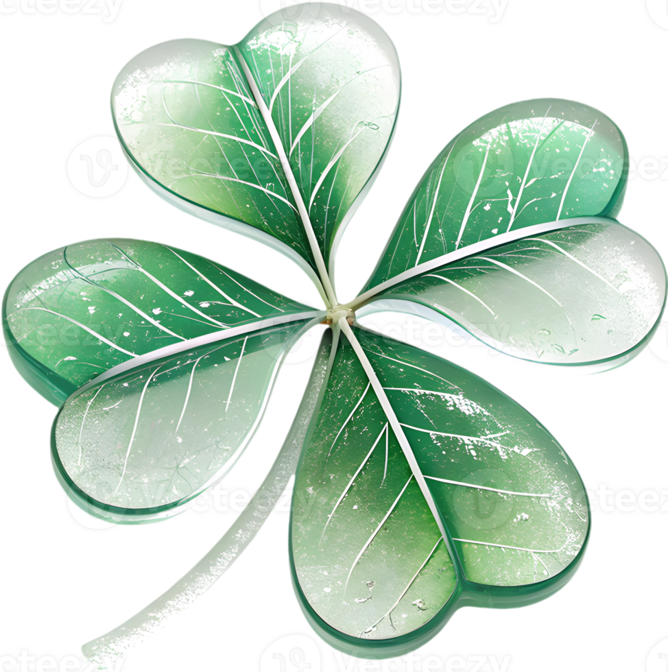 Unique Four-leaf clover clipart for branding and logos. . png