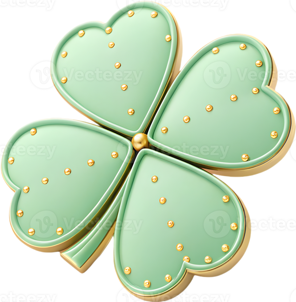 Stunning Four-leaf clover icon for marketing and branding. . png