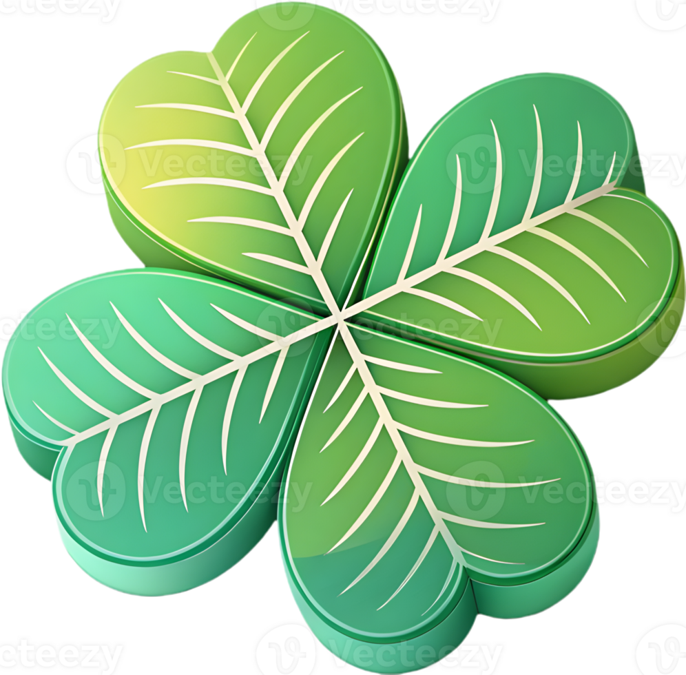 Sophisticated Four-leaf clover clipart for professional design work. . png