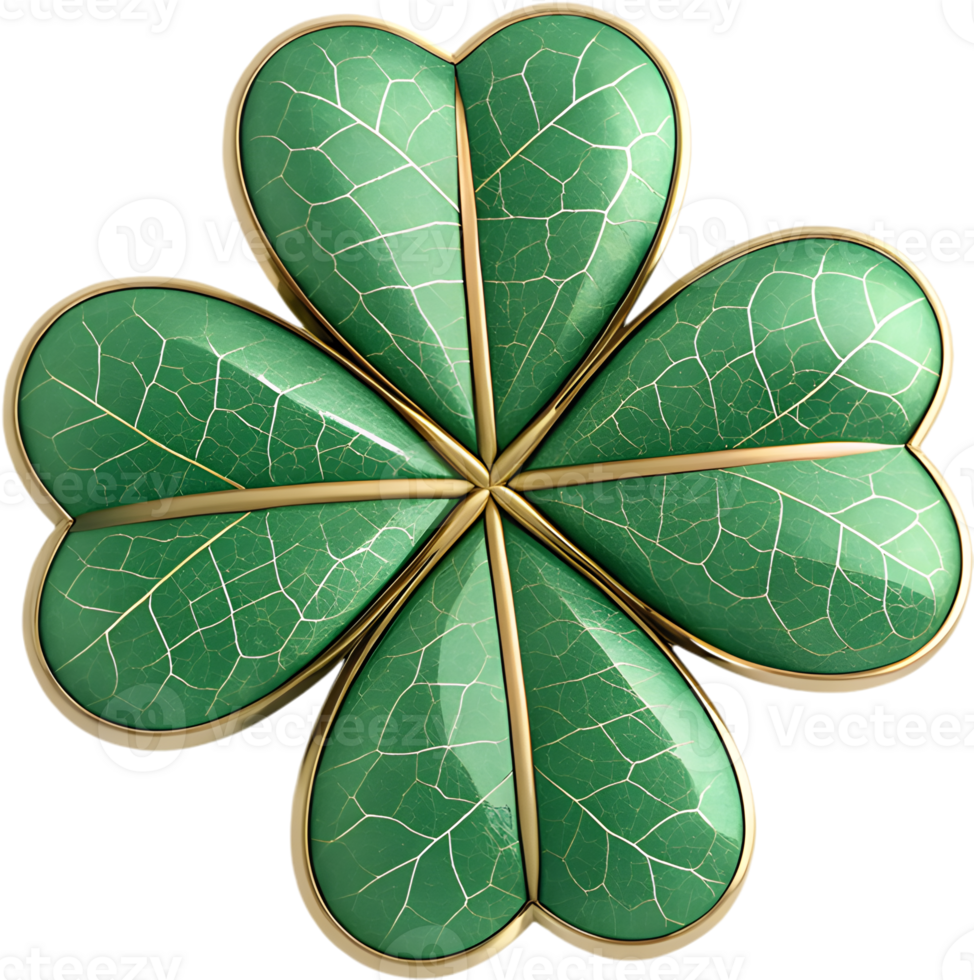 Artistic Four-leaf clover icon for web and branding. . png