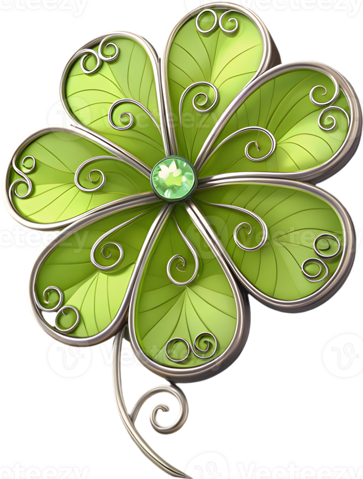 Elegant clover leaf clipart for professional design work. . png