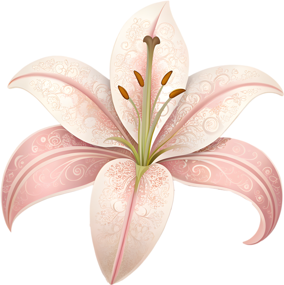 Vibrant Lily flower icon for marketing and branding. . png