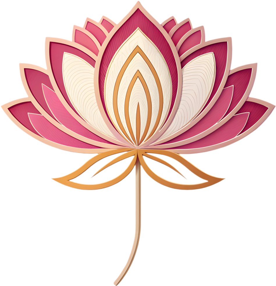 Sophisticated Lotus flower icon for logos and marketing. . png