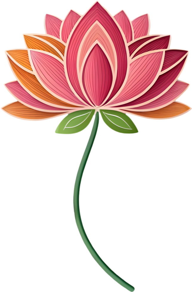 Beautiful Lotus flower clipart for creative design work. . png