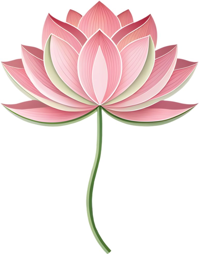Stunning Lotus flower icon for web and branding. . png