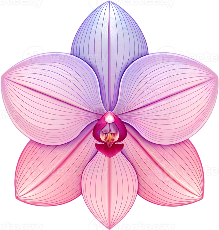 Artistic Orchid flower icon for logo and branding. . png