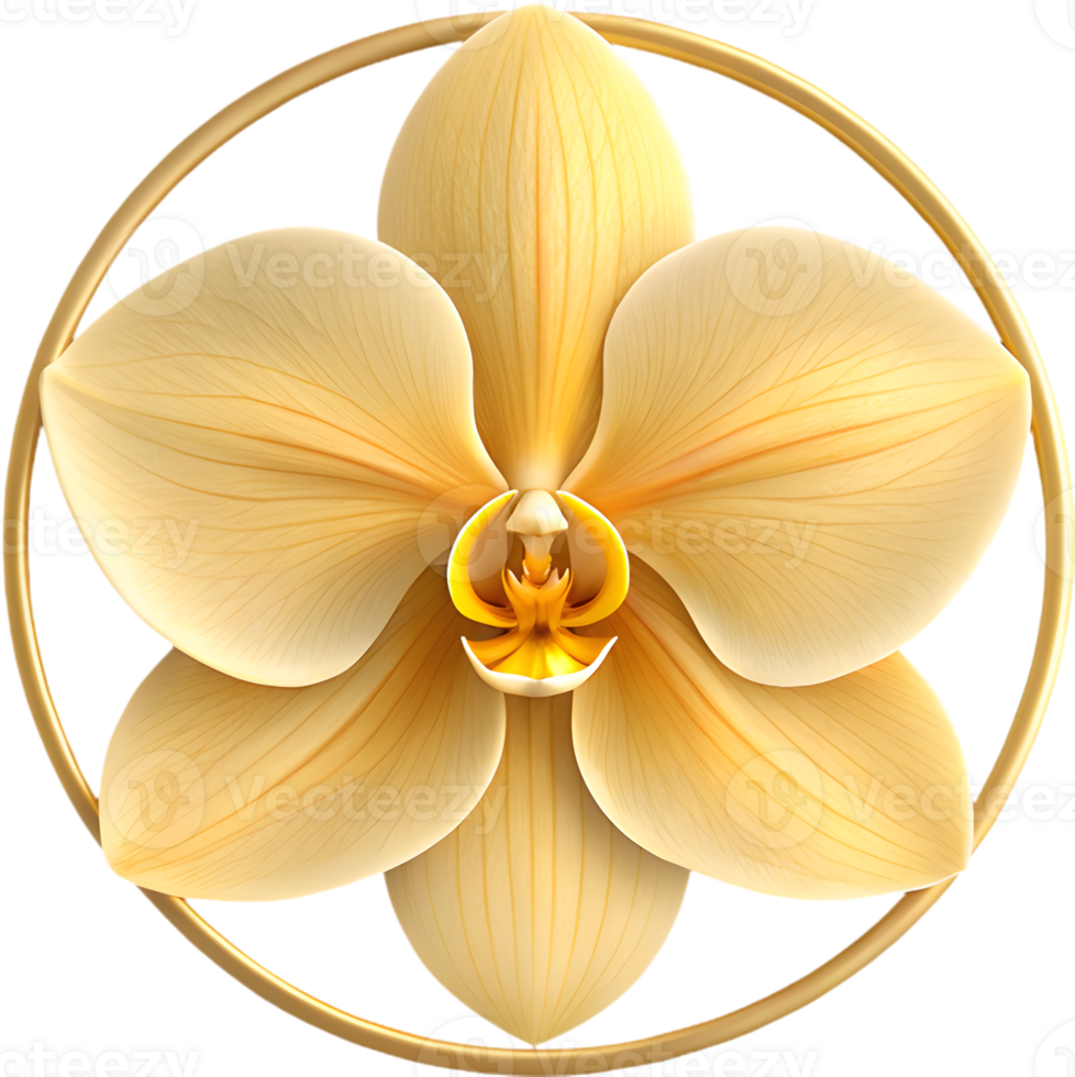 Unique Orchid flower icon for professional digital designs. . png