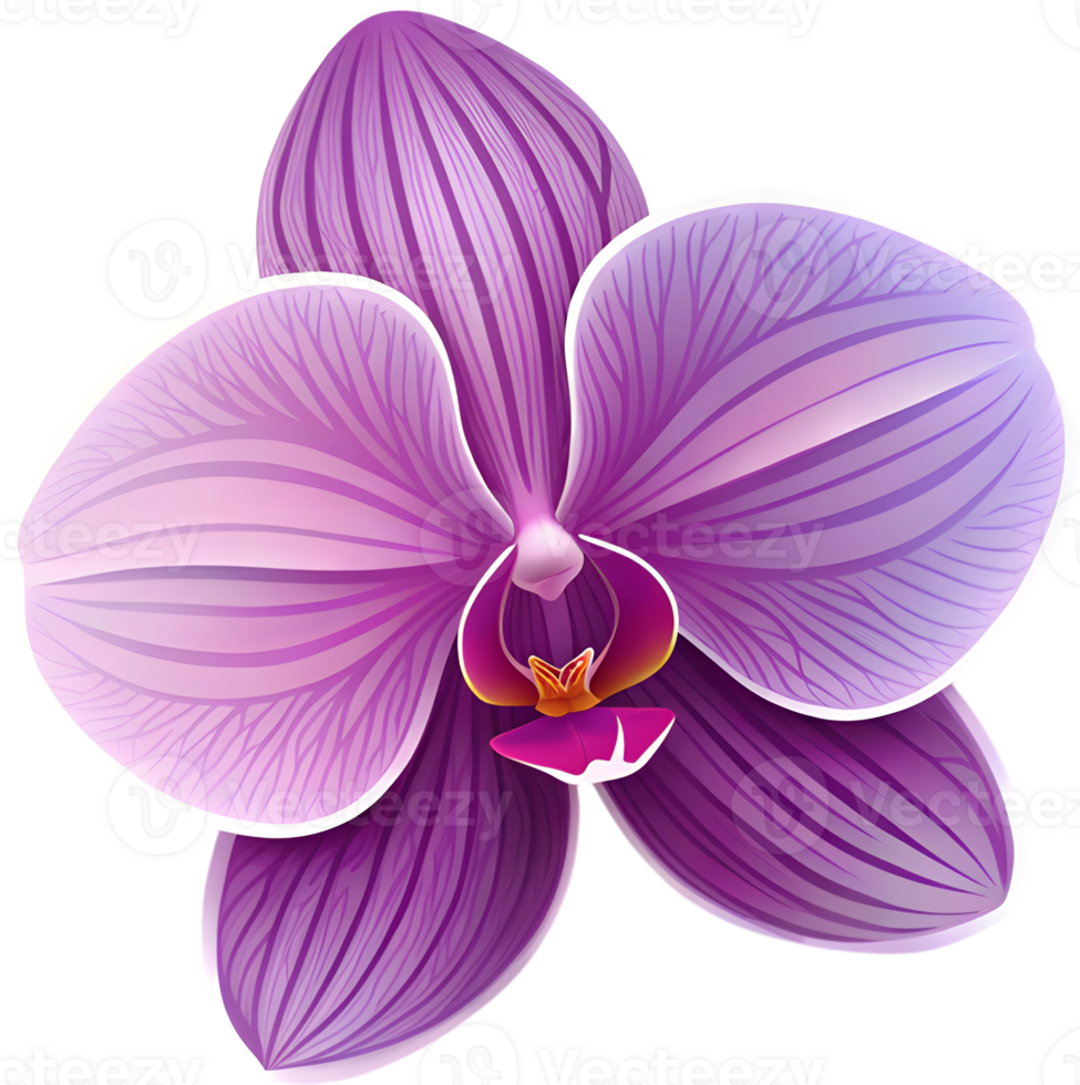 Vibrant Orchid flower icon for decorative design applications. . png
