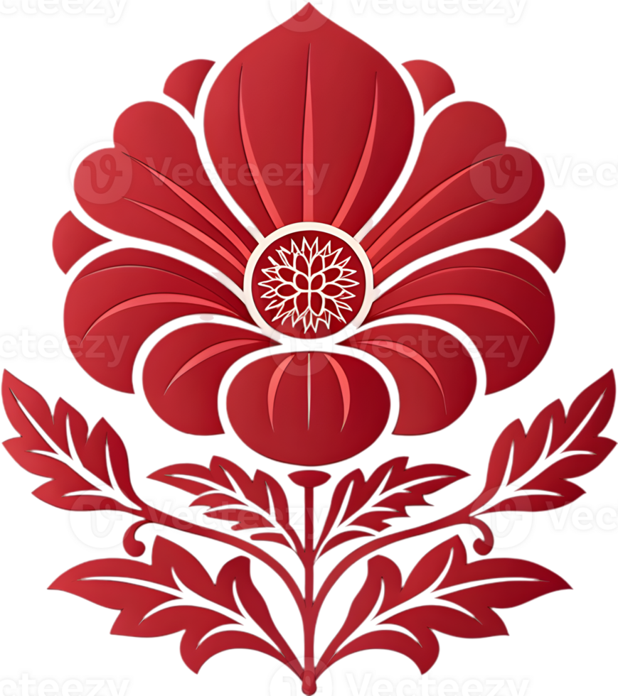 Artistic Poppy flower clipart for web and print. . png