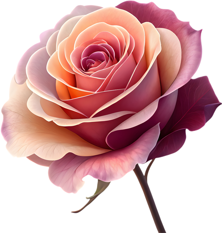 Stylish Rose flower icon for modern digital designs. . png