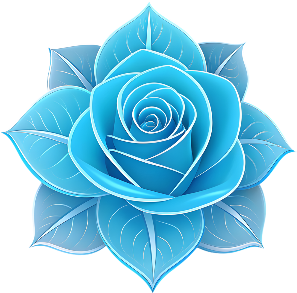 Graceful Rose flower clipart for branding and logos. . png
