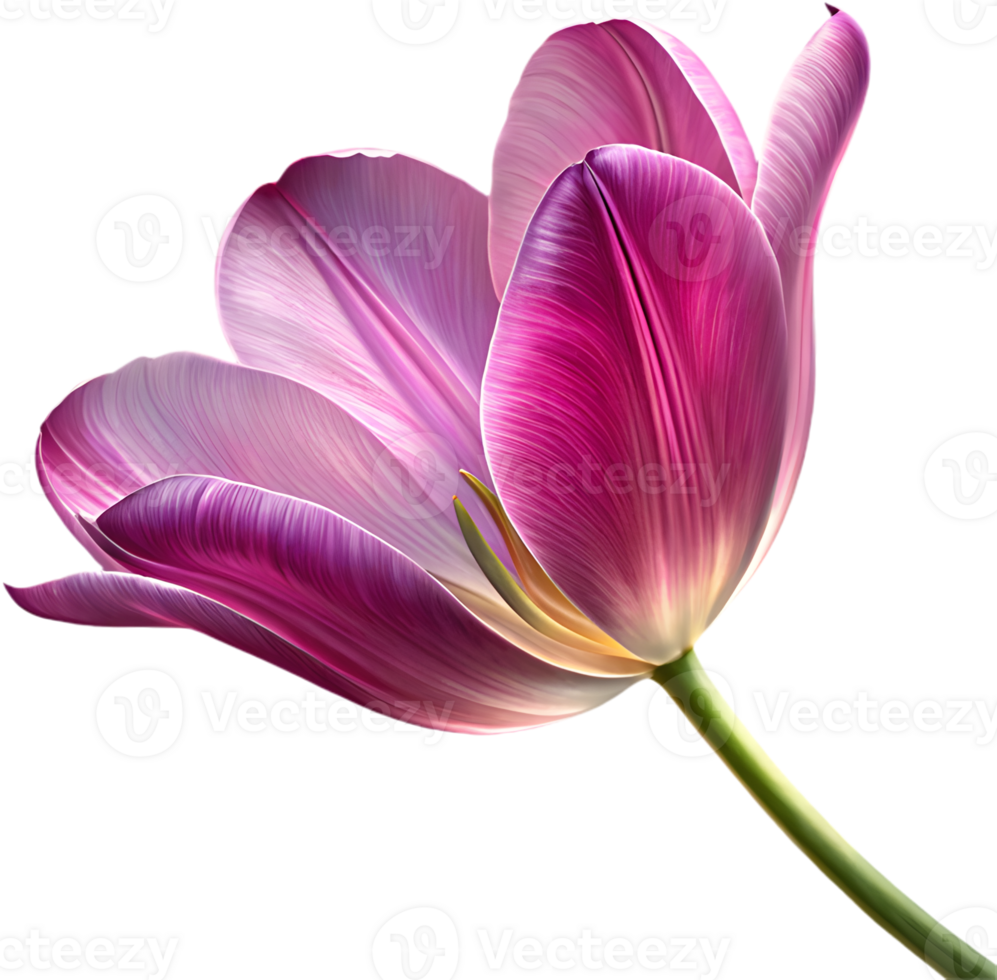 Beautiful Tulip flower clipart for modern design uses. . png