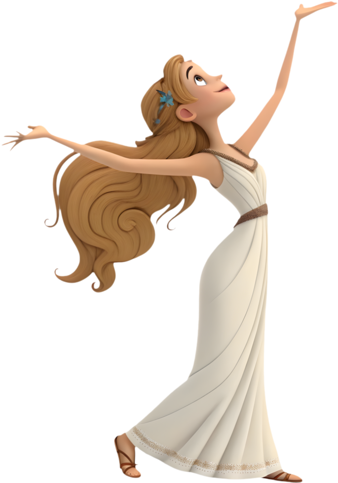 Elegant Aphrodite clipart for love and beauty themes. . png