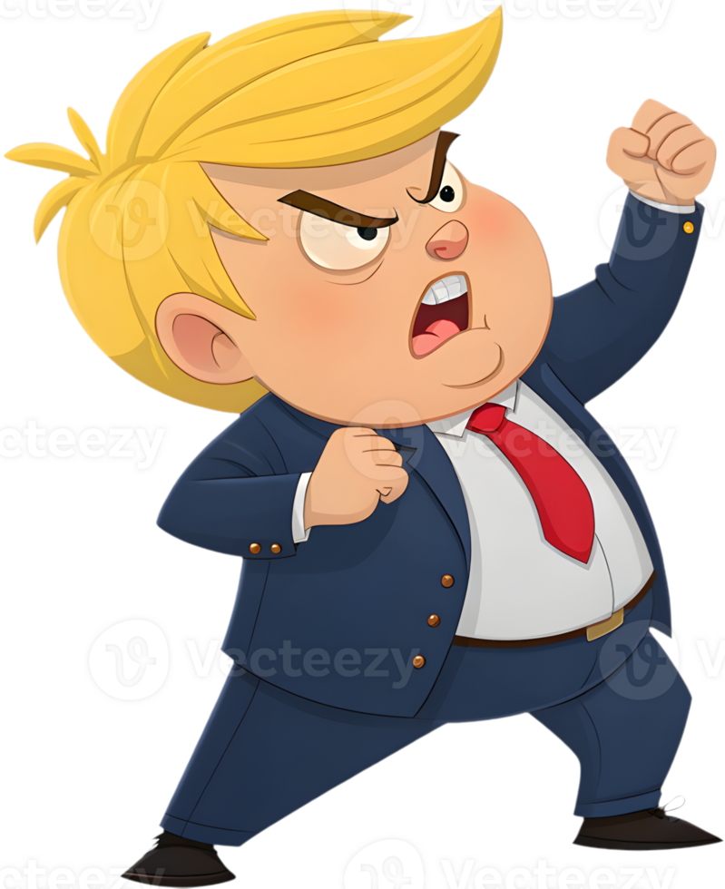 Adorable cartoon president boy with official leader vibes. . png