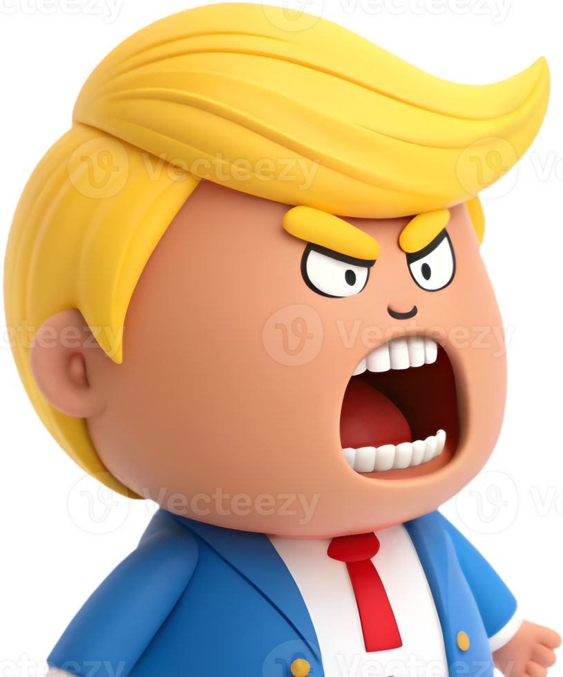 Adorable cartoon president boy with formal office role. . png