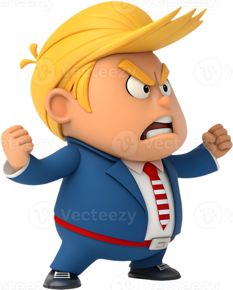 Cartoon boy president in official leadership position clipart. . png