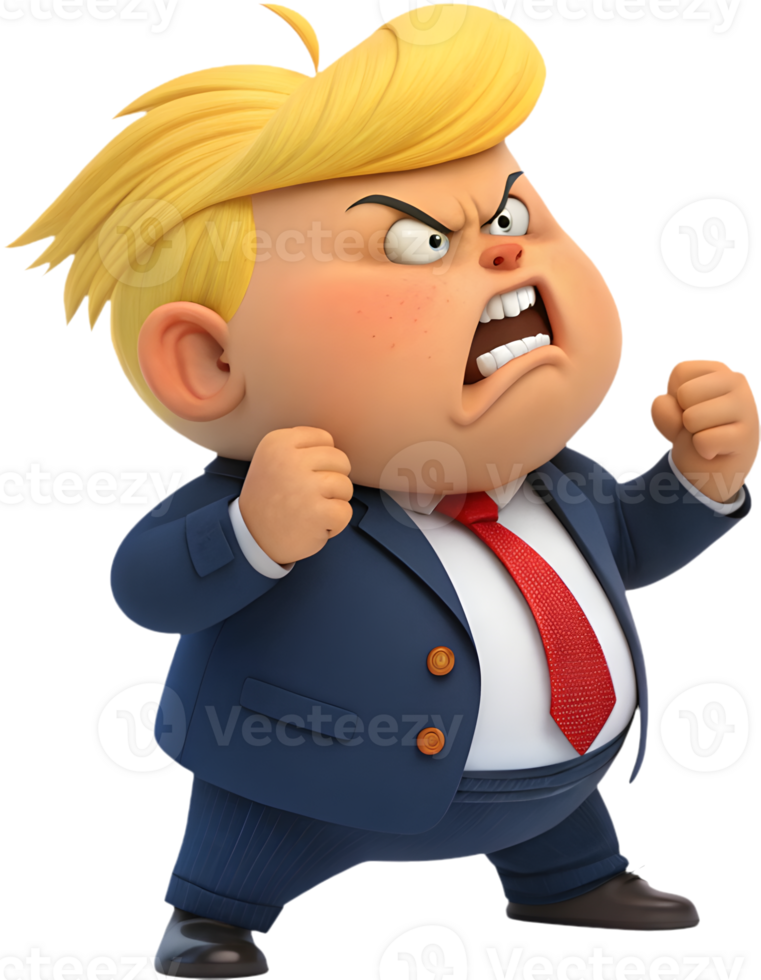 Cartoon boy president with official leadership charm clipart. . png