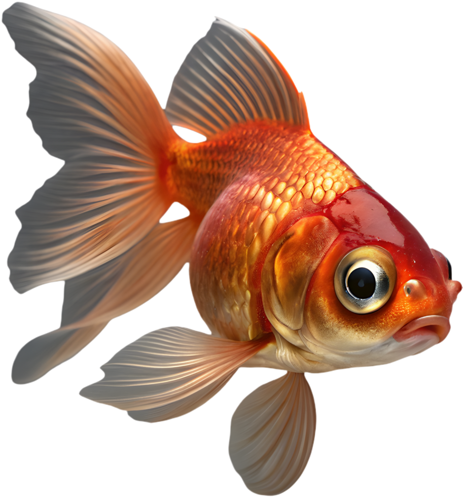 Colorful Bubble Eye Goldfish for creative design projects. . png