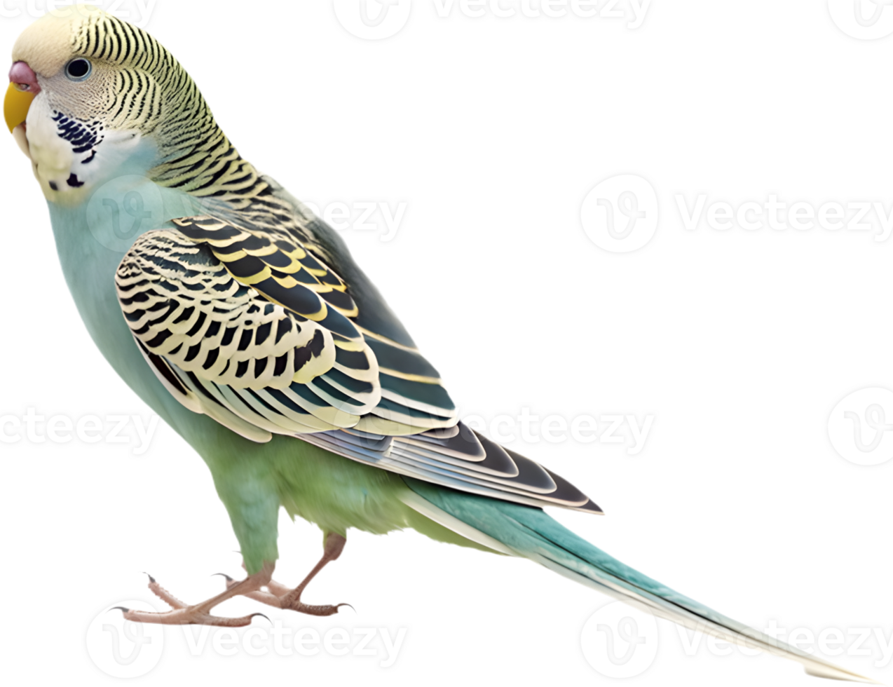 Charming Budgerigar clipart with vibrant and detailed feathers. . png