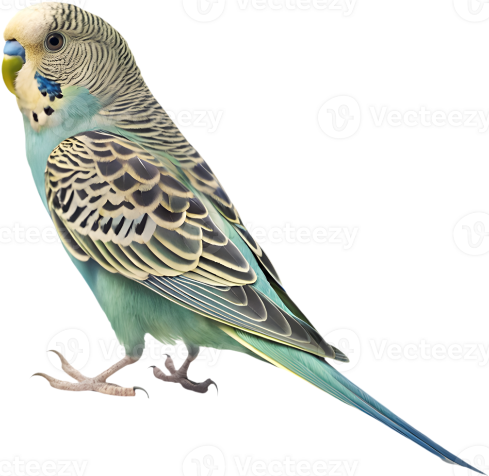 Colorful Budgerigar clipart featuring unique feathers and charm. . png
