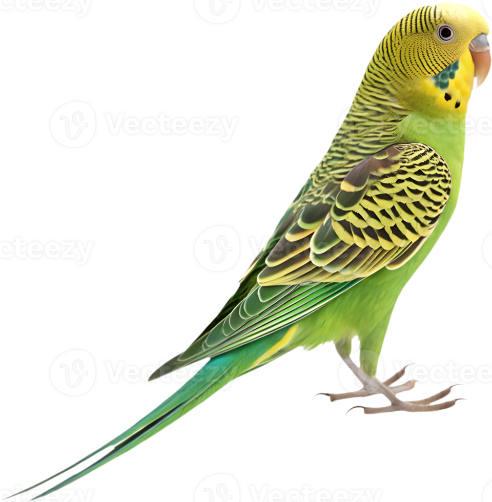 Colorful Budgerigar clipart with unique charm and details. . png