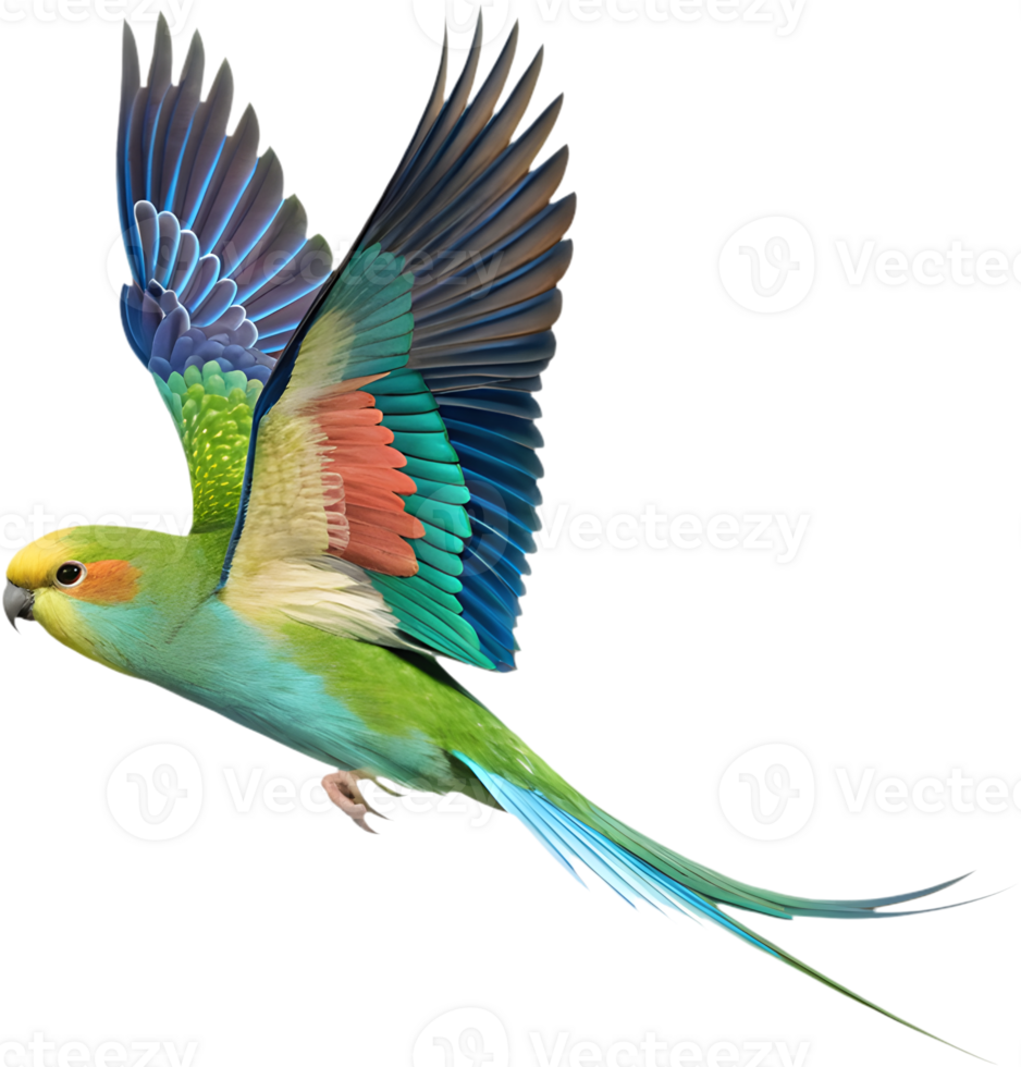 Vibrant Budgerigar clipart with colorful details and charm. . png