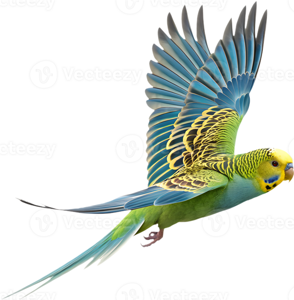 Bright Budgerigar clipart showcasing its unique charm and colors. . png