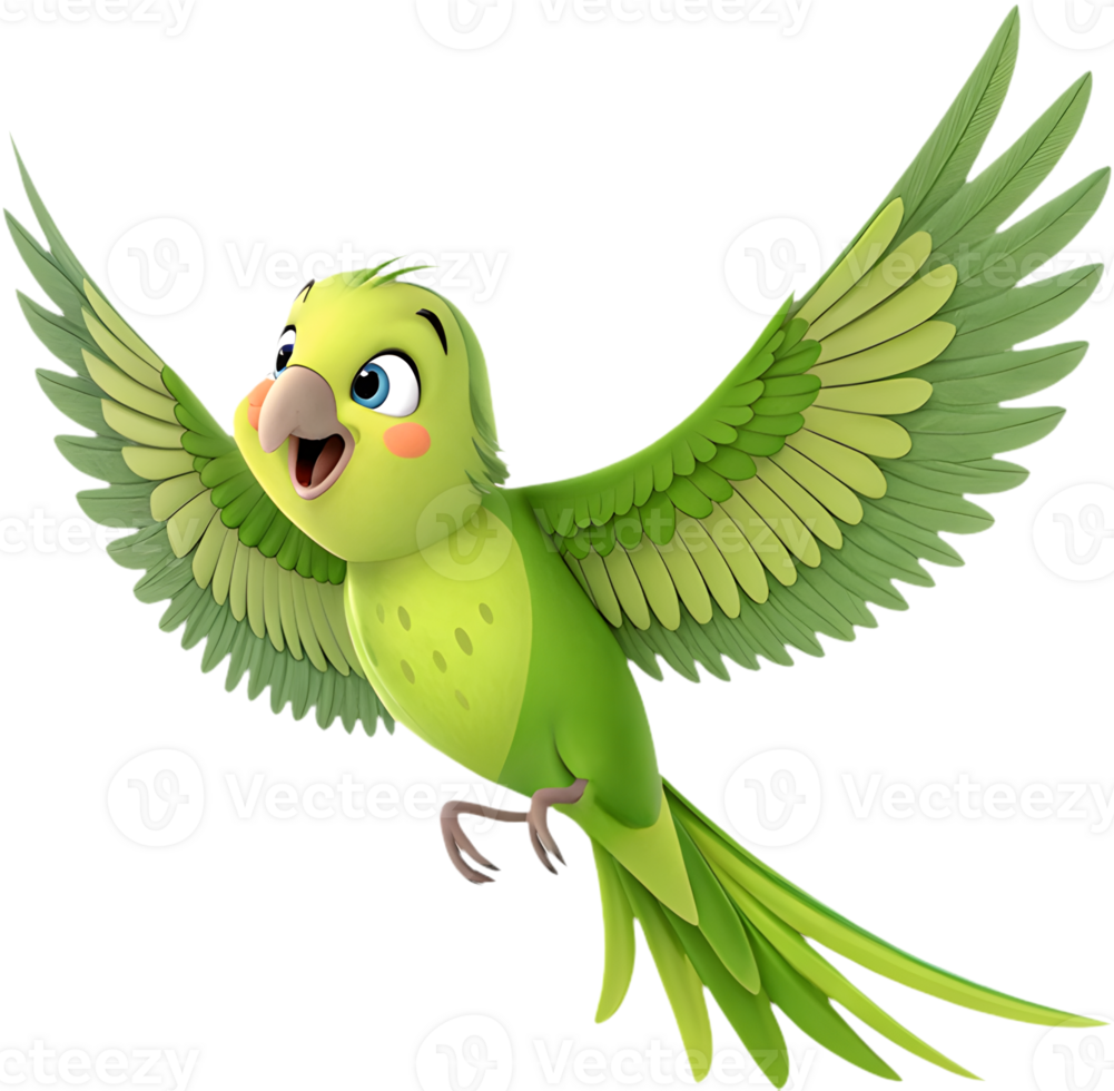 Bright and vibrant Budgerigar clipart with charming features. . png