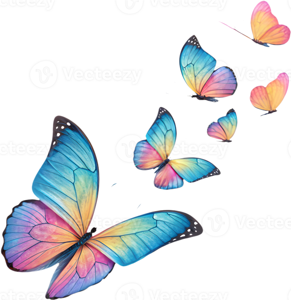 Vibrant butterfly clipart showcasing intricate details and colors. . png