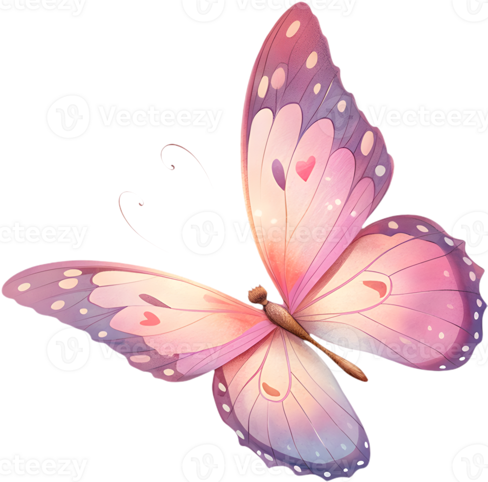 Intricate butterfly clipart with colorful wings and detailed patterns. . png